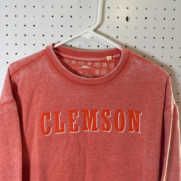 Vintage Pressbox Clemson Tigers Marniville Sweatshirt Women's Size Small Orange - Picture 2 of 8